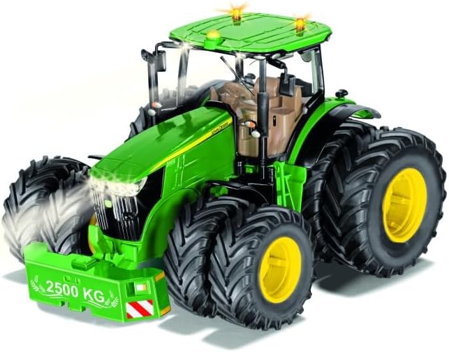 siku 6736, John Deere 7290R Traktor, Inkl. Fernsteuermodul, Grün, Metall/Kunststoff, 1:32, Ferngeste