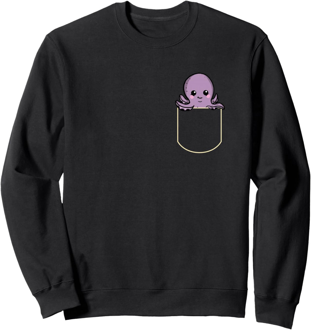 Lustiges Oktopus In Der Brusttasche Geschenk Krake Pocket Sweatshirt
