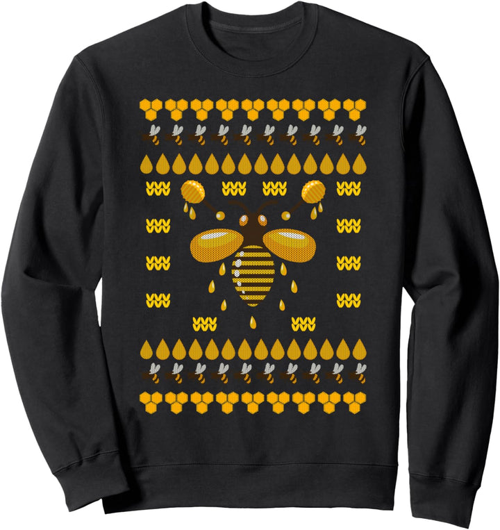Ugly Christmas Weihnachtsfeier Bienen Motiv Sweatshirt