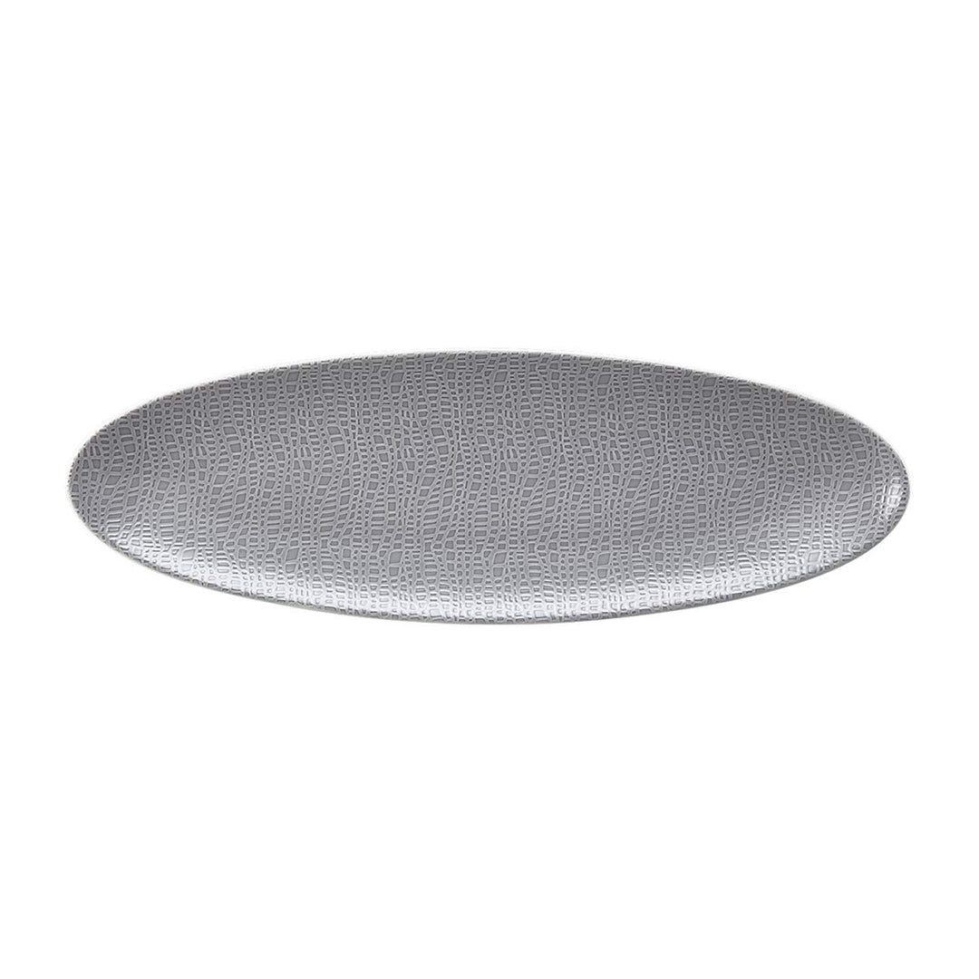 Seltmann Weiden 001.743896 Fashion elegant grey Servierplatte schmal, Porzellan, Grau