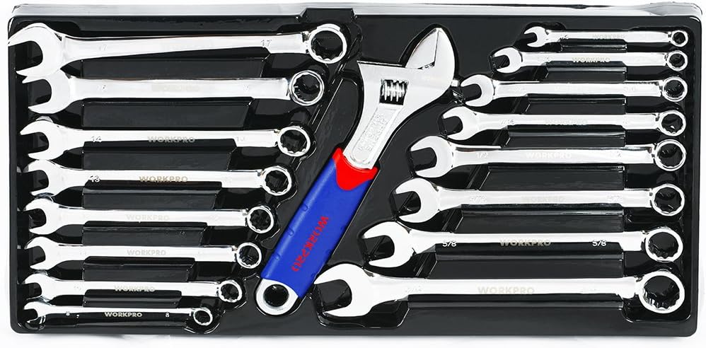 WORKPRO Werkzeugkoffer gross, 408tlg. Werkzeugsatz mit 3 Metall Schubladen, Heavy Duty Werkzeugschra
