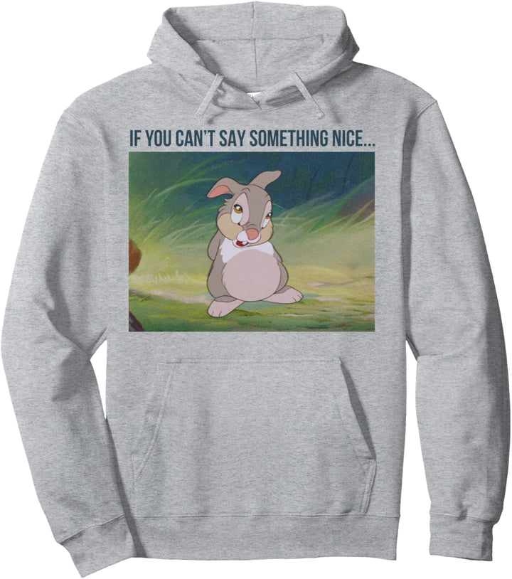 Disney Bambi Thumper If You Can't Say Something Nice Pullover Hoodie