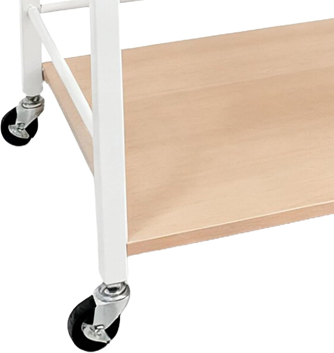 Relaxdays Servierwagen mit abnehmbarem Tablett, 3 Etagen, HxBxT: 88 x 70 x 40 cm, Küchenwagen skandi