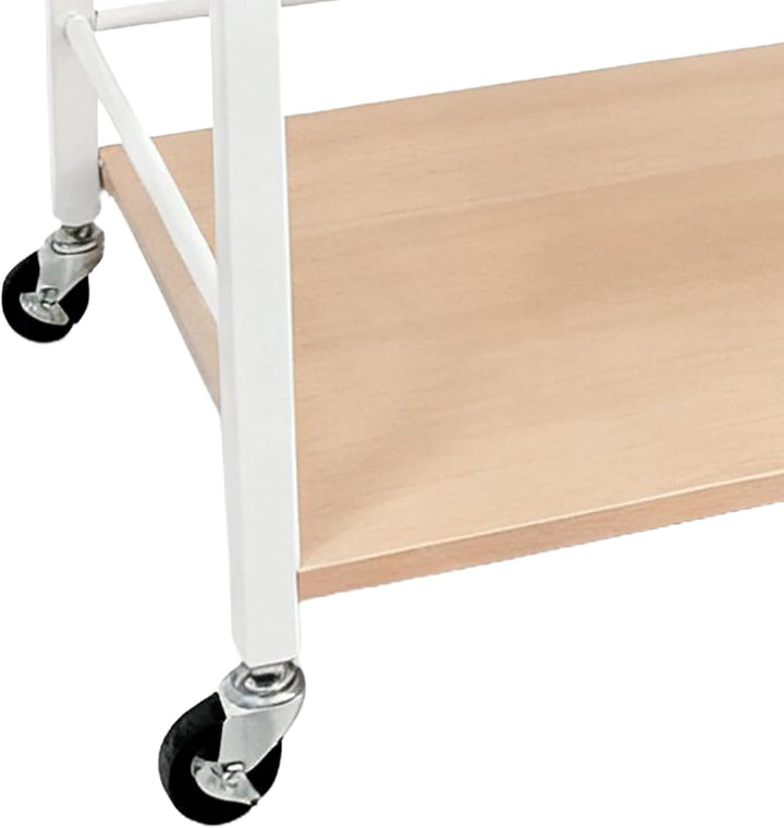 Relaxdays Servierwagen mit abnehmbarem Tablett, 3 Etagen, HxBxT: 88 x 70 x 40 cm, Küchenwagen skandi