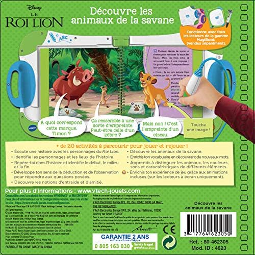 VTech – Buch MagiBook – Der König der Löwen – entdeckt die Tiere der Savanne – Lernbuch / Buch 2-5 J