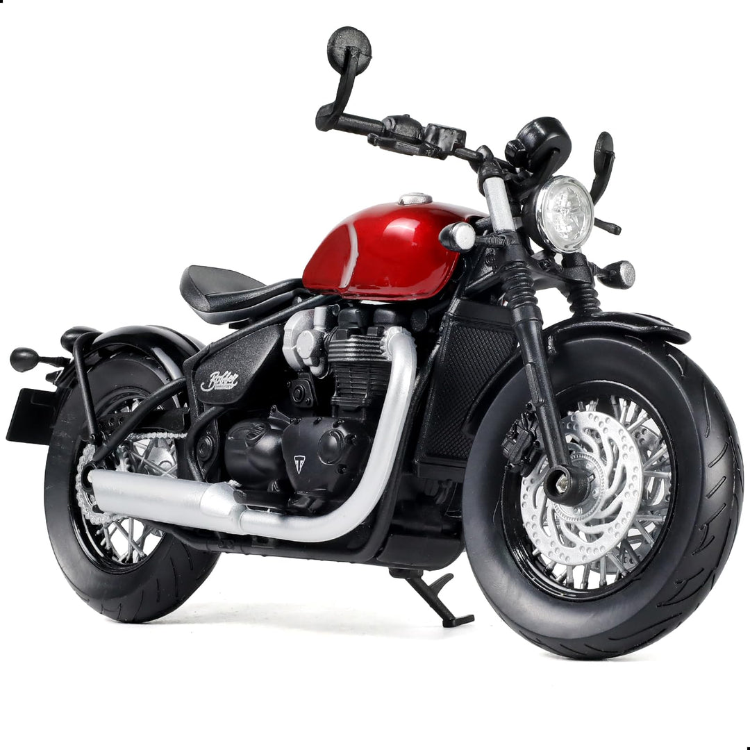 1/12 Motorrad-Modellspielzeug kompatibel für Triumph Bobber Bonneville, Motorradmodell aus Druckguss