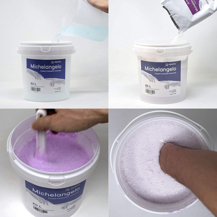 Algaplay Michelangelo KIT Hände Handabdruck Set. Kreative Geschenk-Idee für Paare und Freunde. Perfe