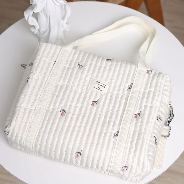 Wickeltasche für Babys, bestickt, Wickeltasche, grosse Kapazität, Baumwolle, grosse Kapazität, Baumw
