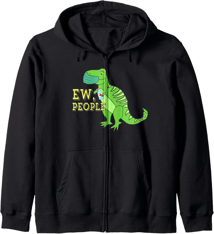 Ew Dinosaurier tragen eine Quarantänemaske Kapuzenjacke