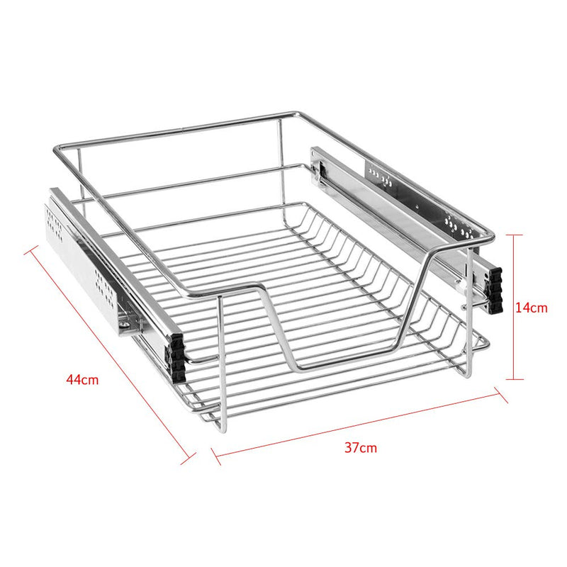 UISEBRT 2X Küchenschublade Teleskopschublade 40cm - Küchenschrank Schrankauszug Schlafzimmerschränke