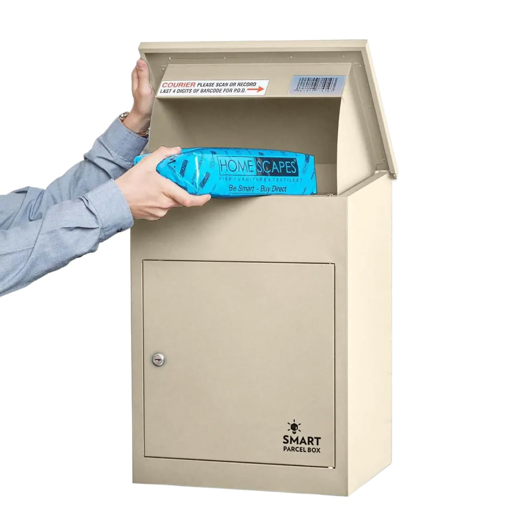 Smart Parcel Box, mittelgrosser Paketbriefkasten mit Paketfach und Briefkasten, sicherer Paketkasten