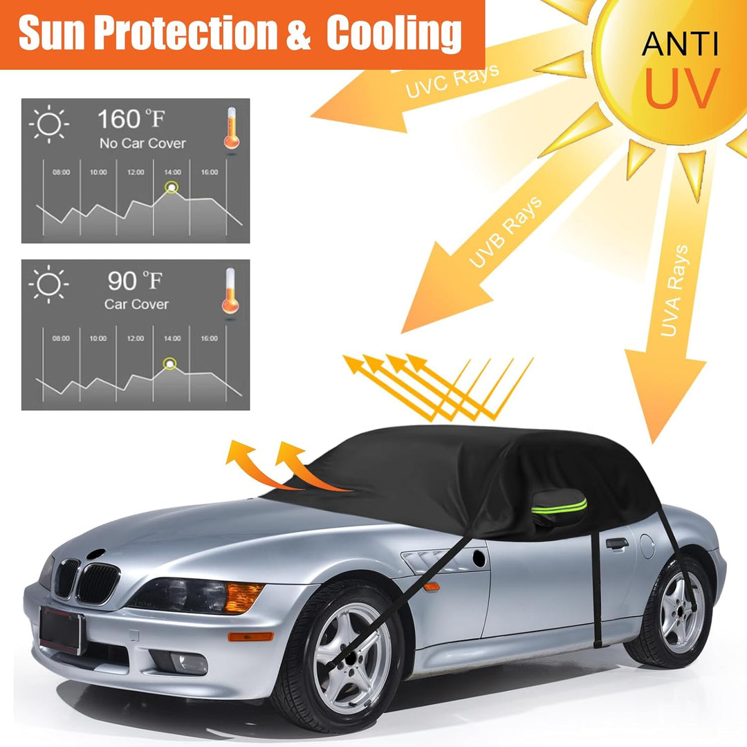 Autoabdeckung Wasserdicht Ersatz für BMW Z3 E36/7 1996–2002, Halbgarage, Autohülle Autoplane, Winddi