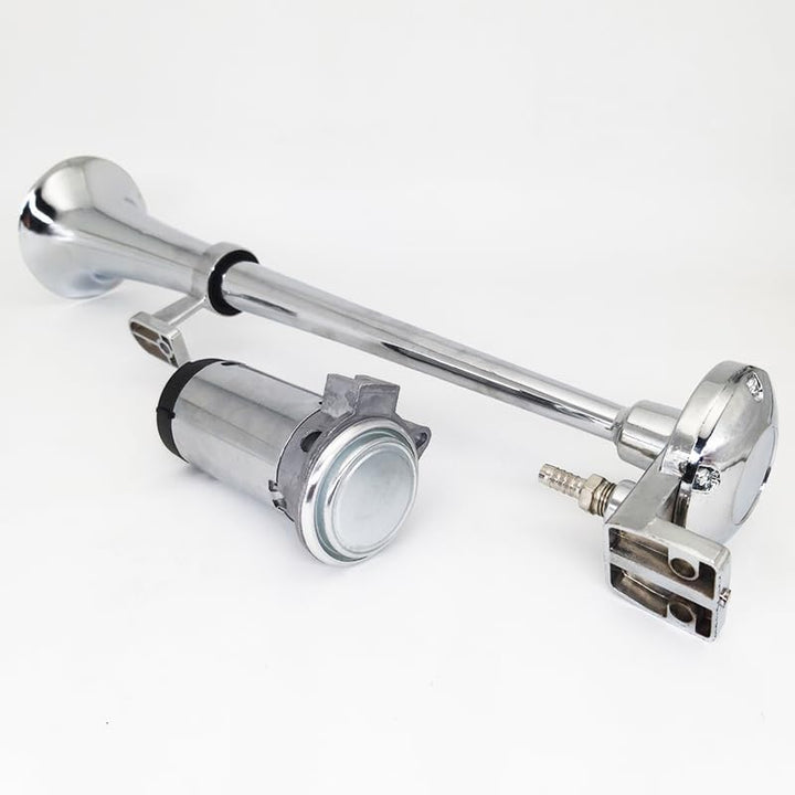 Autohupe Lufthorn Chrom Zink LKW Horn Schiff Horn Single Trompete 24V Car Air Horn Silber Ein Lautsp