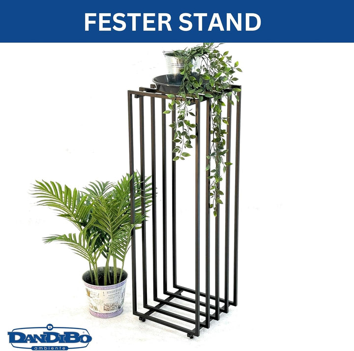 DanDiBo Blumenständer Metall Schwarz Eckig 96609 Pflanzenständer Beistelltisch Modern Design Innen O