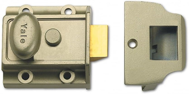 Yale Locks 706PB Klassisches Nachtriegelschloss 40 mm Dornmass Messing 1 Poliertes Messing, 40 mm, 1