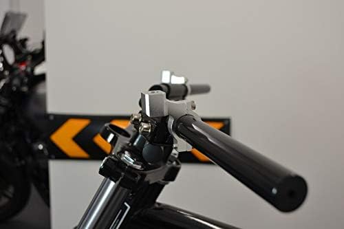 Motorrad Spiegel Halterung 10mm Im Uhrzeigersinn Gewinde X 2 IN Silber Für 22mm Lenker