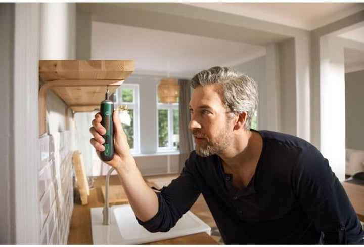 Bosch - Ergonomischer Akkuschrauber PushDrive (eingebauter 3,6-V-1,5-Ah-Akku, Micro-USB-Aufladung, L
