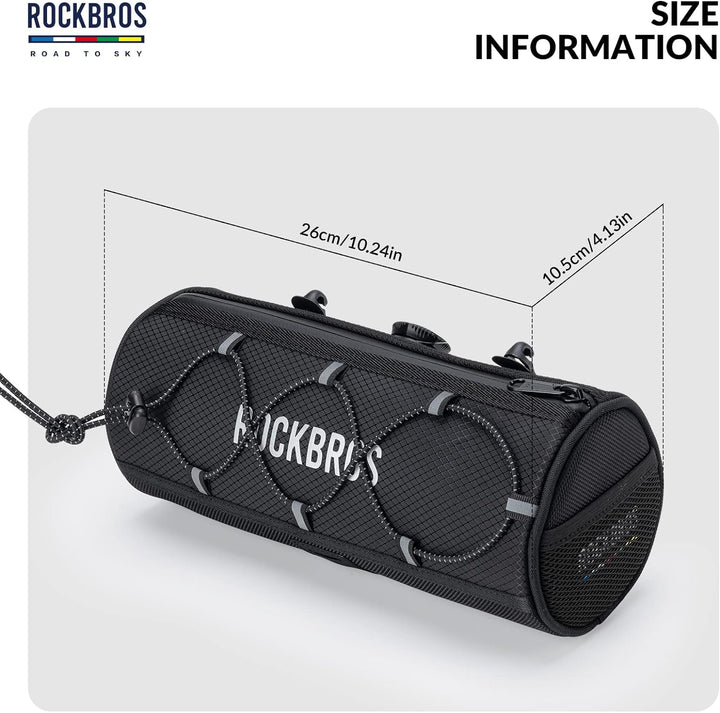 ROCKBROS Road-to-Sky Fahrrad Lenkertasche Fahrradtasche Lenker Vordertasche 1,5L Wasserabweisend Ref