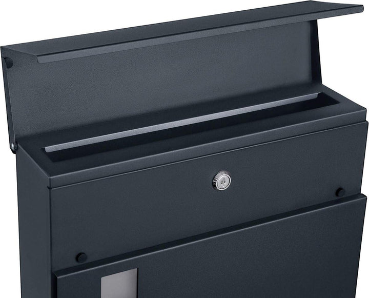 Paketbriefkasten Anthrazit Gross Briefkasten Rostfrei Wandbriefkasten Metall Postbox Draussen (Wayli