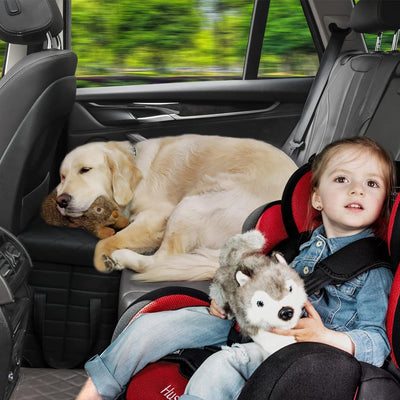 GOYJOY Sitzverlängerung für Hunde, Rück- und Vordersitzverlängerung mit Stauraum für SUV, LKW, Limou