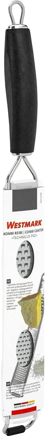 Westmark Kombireibe, Fein/Mittel, Rostfreier Edelstahl/Kunststoff, Technicus-Pro, Silber/Schwarz, 14