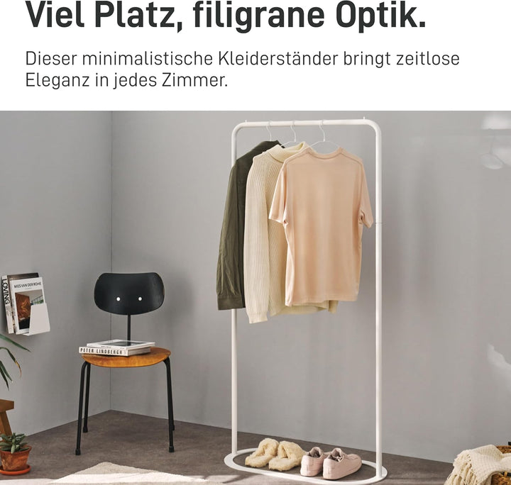 Natural Goods Berlin OVAL Kleiderstange, freistehend, aus stabilem Metall, für Schlafzimmer, Wohnzim