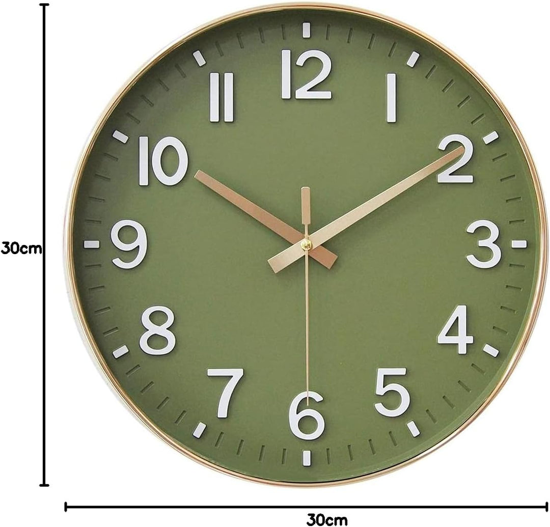 HZDHCLH Funkuhr 30 cm Grosses Ziffernblatt Wanduhr Geräuschlos,Geeignet für Schule, Zuhause, Wanddek