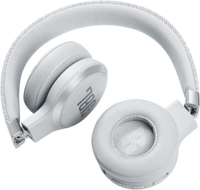 JBL Live 460NC kabelloser On-Ear Bluetooth-Kopfhörer in Weiss – Mit Noise-Cancelling und Sprachassis