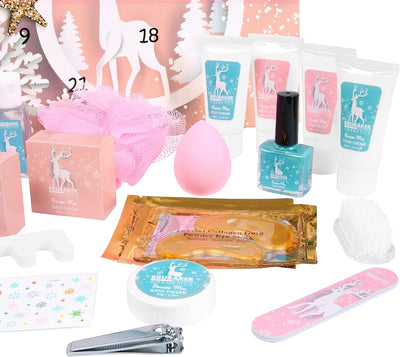 BRUBAKER Cosmetics Beauty Adventskalender 2024 - der XXL Wellness Weihnachtskalender für Frauen und