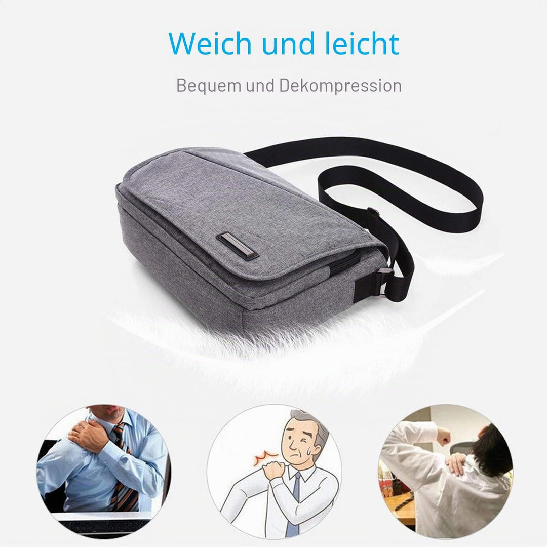 FANDARE Messenger Bag Umhängetasche Schultertasche Tasche Kuriertasche Polyester Schwarz, Schwarz