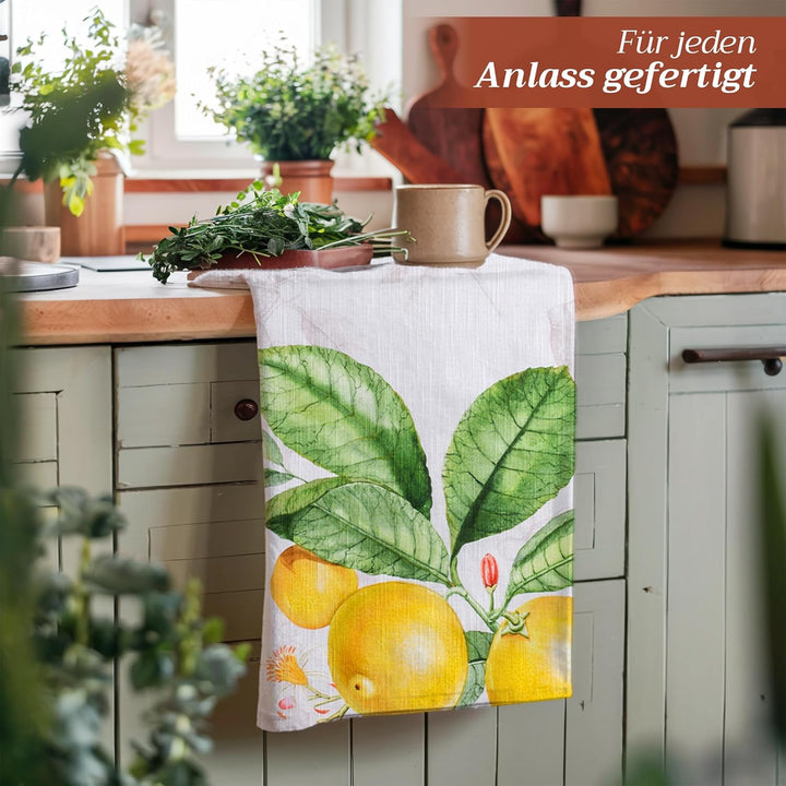 Maison d' Hermine Limoncello 100% Baumwolle Set von 3 Multi-Purpose Küchenhandtuch | Bar Handtücher