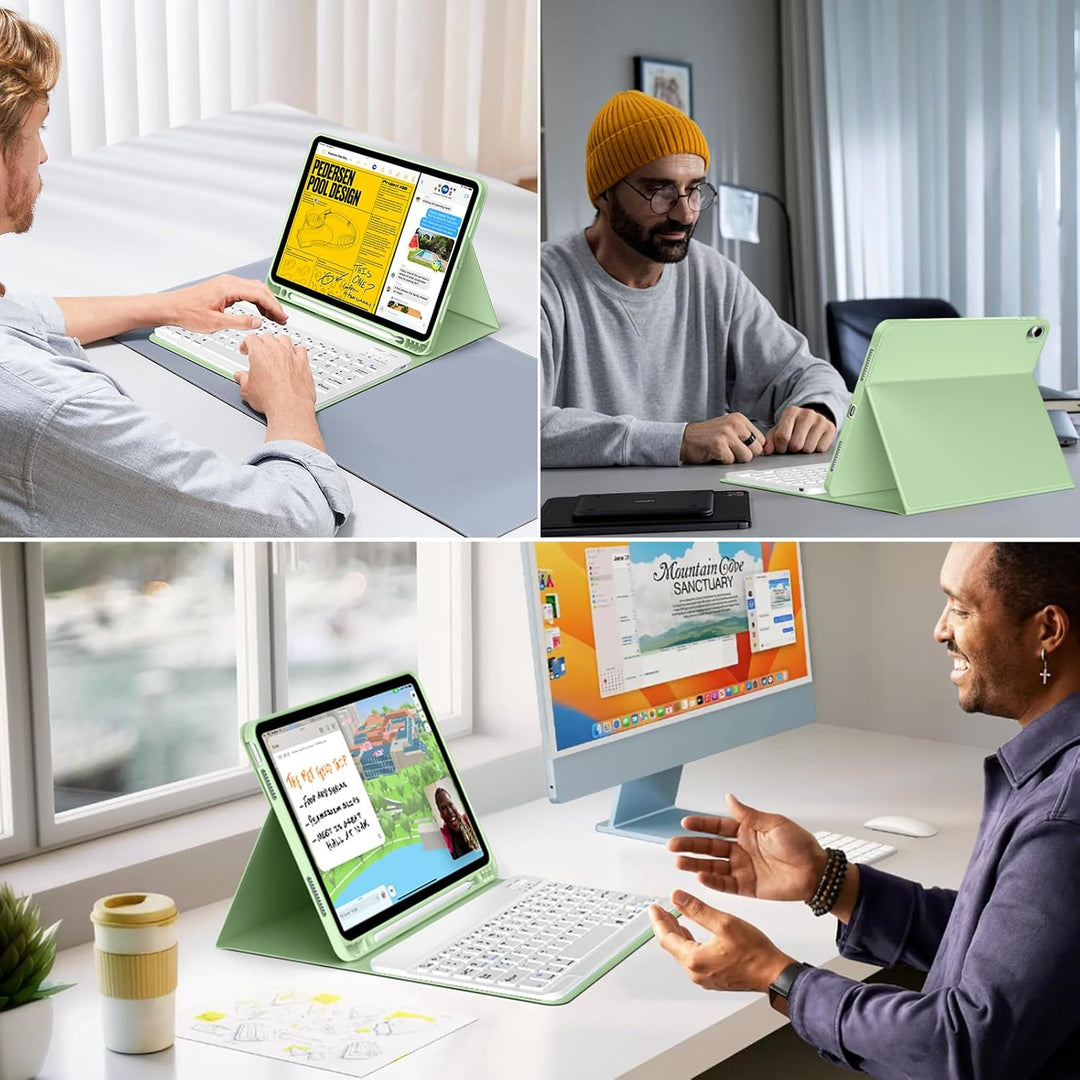 Hülle mit Tastatur für iPad A16 11.Generation 11 Zoll 2025, iPad 10. Generation 2022 10,9 Zoll, Blue