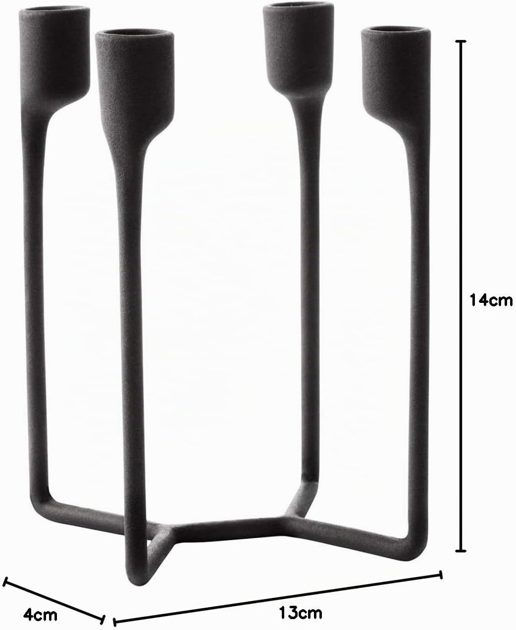 Normann Copenhagen Kerzenständer, Schwarz, 20,4 x 14 x 13 cm