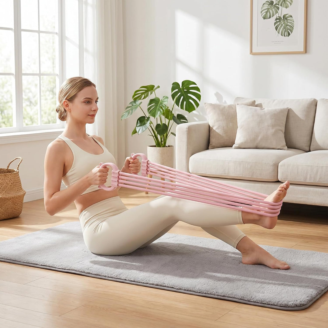 DHER Widerstandsband Mit Bequemer Verstellbarer Expander Fitnessband 6 Stufen Yoga Pilates Widerstan