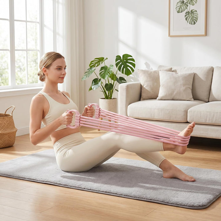 DHER Widerstandsband Mit Bequemer Verstellbarer Expander Fitnessband 6 Stufen Yoga Pilates Widerstan