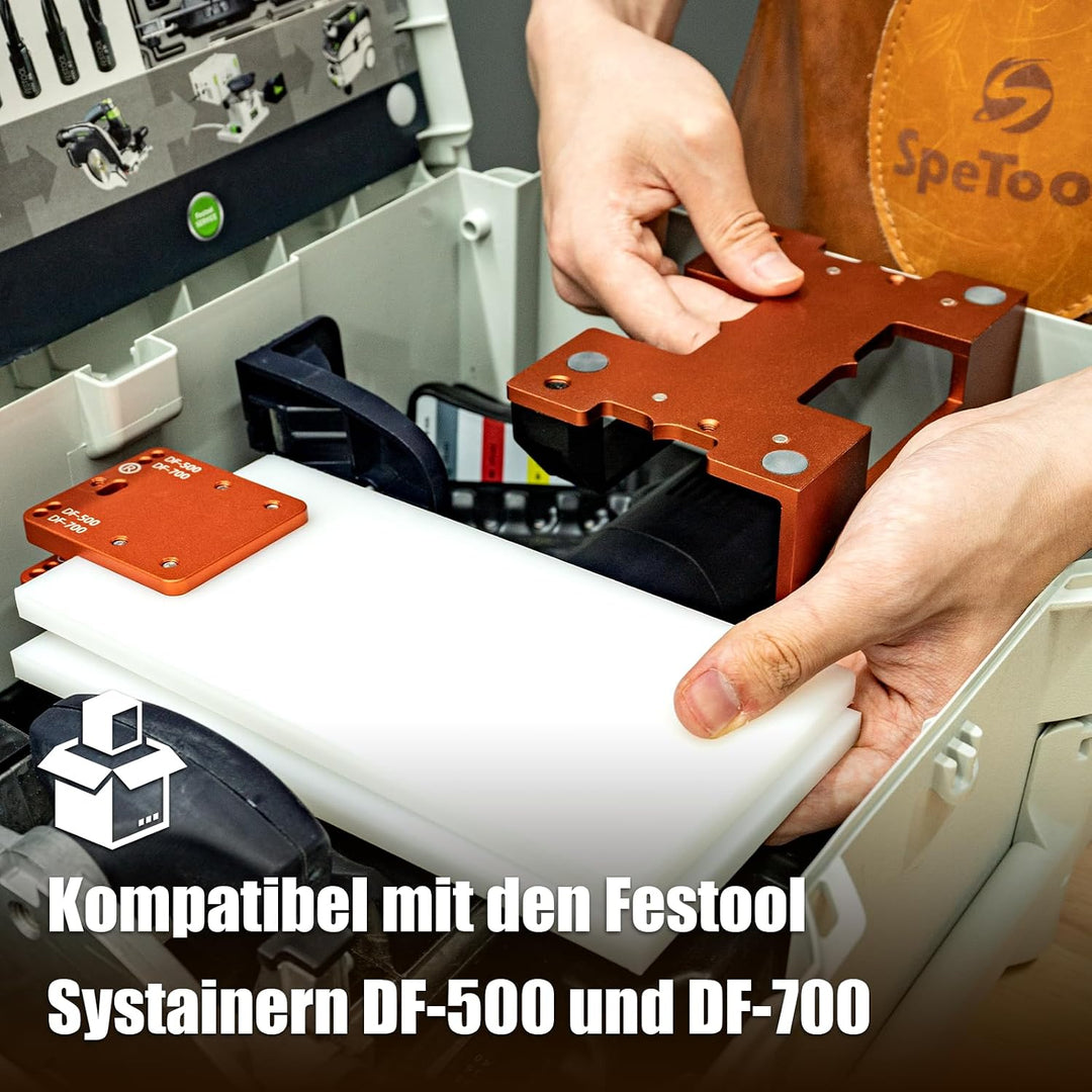 SpeTool Aluminium-Domino-Auflage, kompatibel mit Festool Domino DF-500 und DF-700