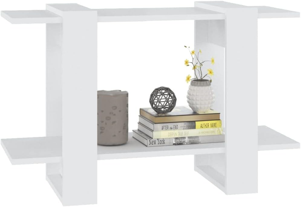 homiuse BüCherregal Weiss Raumteiler Regal 80x30x51 cm Raumteiler Regal Holzregal Wohnzimmer MöBel R