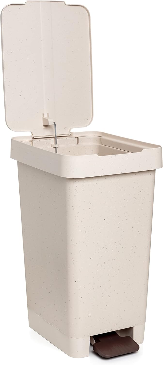TATAY Smart 25L Mülleimer mit Pedal | Kompaktes und funktionales Design | Für Innen Und Aussen | Für