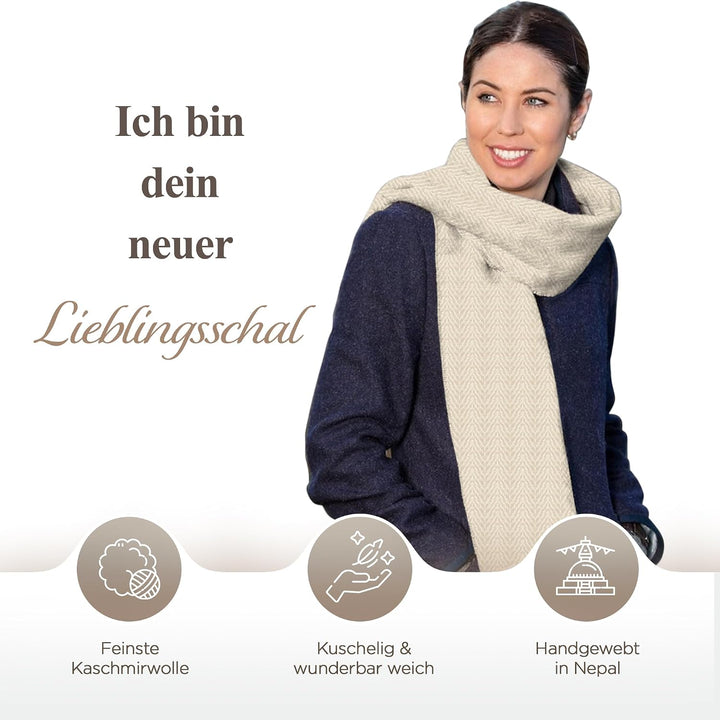 Unisex-Kaschmirschal – Handgewebte Stola Aus 100% Kaschmirwolle – Warmer Wickelschal, Halstuch, Kopf