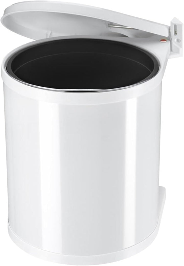 Hailo CompactBox M Abfallsammler - Einbau Swing Mülleimer aus Stahlblech, Farbe weiss für Küche und