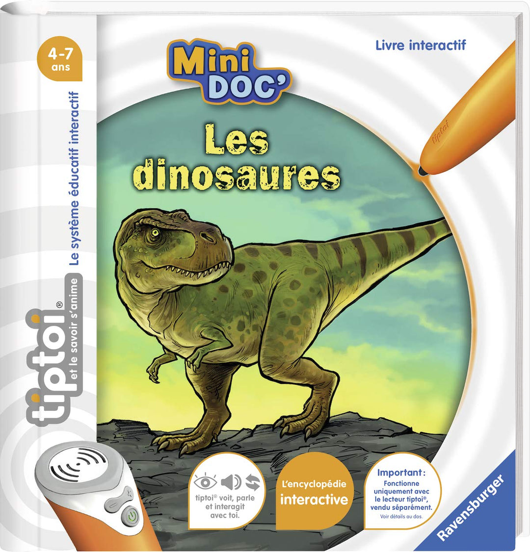 Ravensburger tiptoi® – Interaktives Buch – Mini Doc'– Die Dinosaurier – ab 4 Jahren – 00 028 Mini Do
