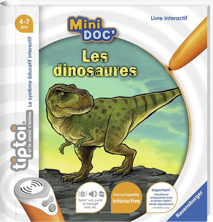 Ravensburger tiptoi® – Interaktives Buch – Mini Doc'– Die Dinosaurier – ab 4 Jahren – 00 028 Mini Do