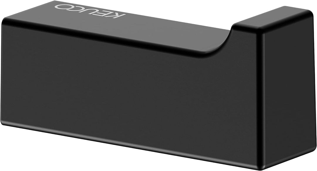 Keuco Handtuchhaken aus Metall, schwarz-matt, rund, für Badezimmer und Gäste-WC, Wandhaken für Handt