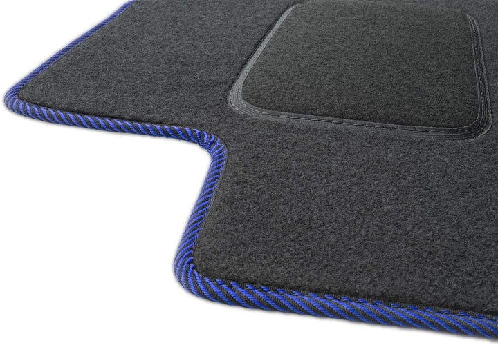 MOTOS Standard Velours-Fussmatten passend für Audi A4 B6 2000-2006 - Standard, Gewebt, Blau fussmatt