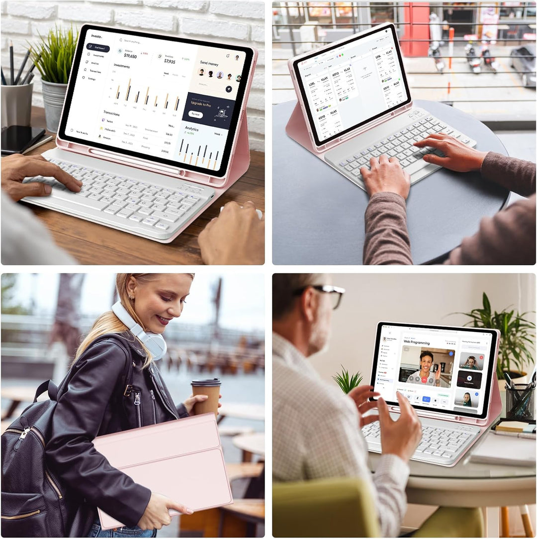 IVEOPPE Tastatur für Samsung Galaxy Tab S9FE/S10FE 10.9", Hülle Tastatur Galaxy Tab S9/S10FE 2025, M