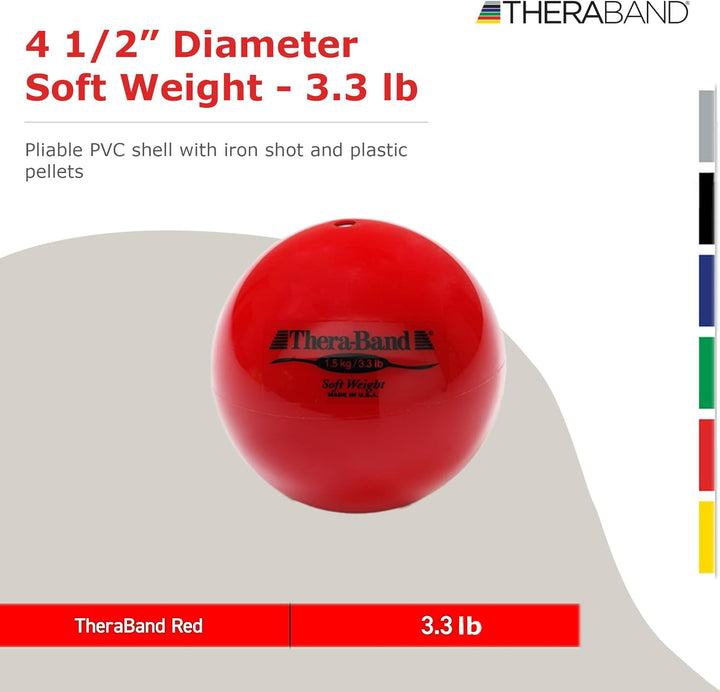 Theraband Gewichtsball für Krafttraining, Reha-Übungen, Pilates, Yoga, Muskeltraining, Workouts, Hei