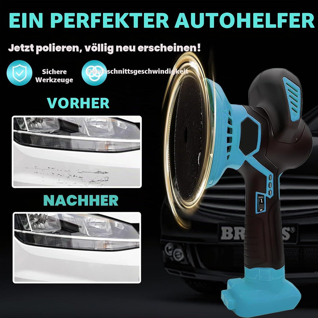 Drahtlose Akku-Poliermaschine, Auto-Poliermaschine, Exzenter-Poliermaschine, 6-Stufen-Geschwindigkei