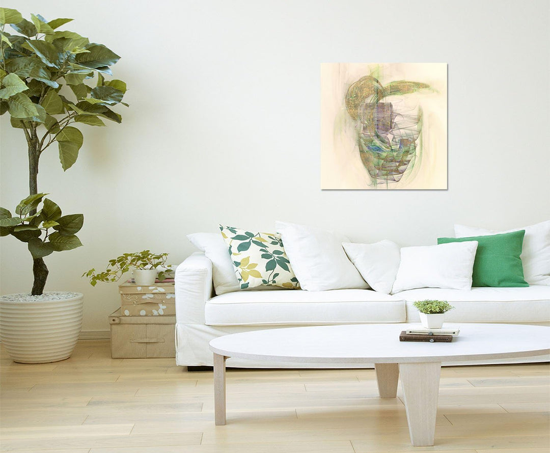 Paul Sinus Art Bild auf Leinwand Abstrakt337_60x60cm Abstraktes Bild - Der Seelenwind - quadratische