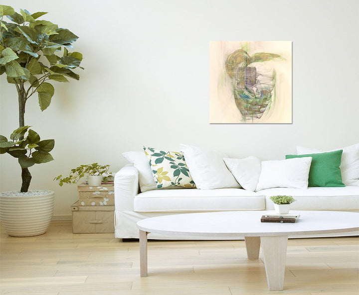 Paul Sinus Art Bild auf Leinwand Abstrakt337_60x60cm Abstraktes Bild - Der Seelenwind - quadratische
