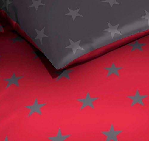 KAEPPEL Feinbiber-Bettwäsche Stars, 2-tlg. rubin, 200X200 CM Rubin 200X200 CM, Rubin 200X200 CM